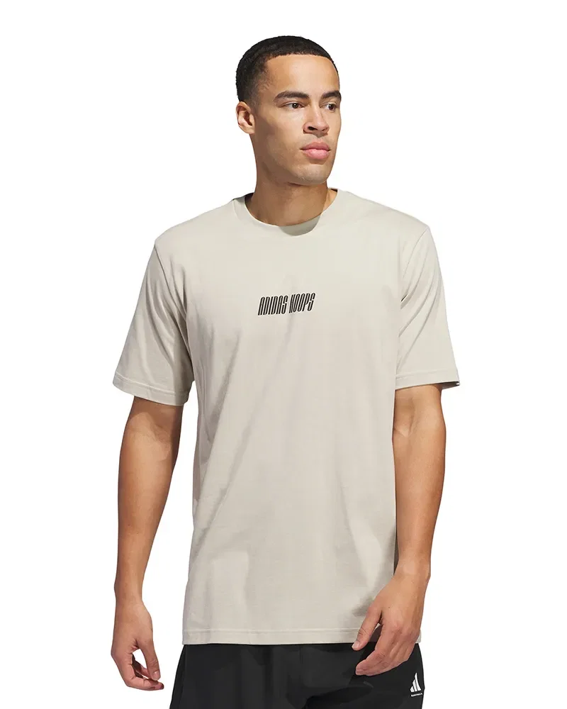 Camiseta adidas Estampada Hoops Masculina — imagem 1