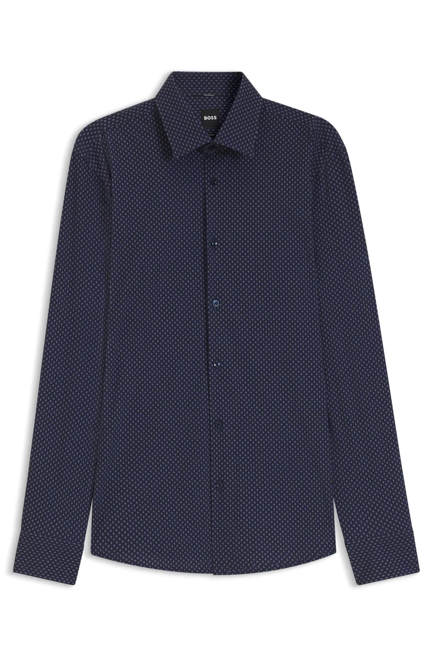Camisa Slim Fit Em Tecido Estampado — imagem 1