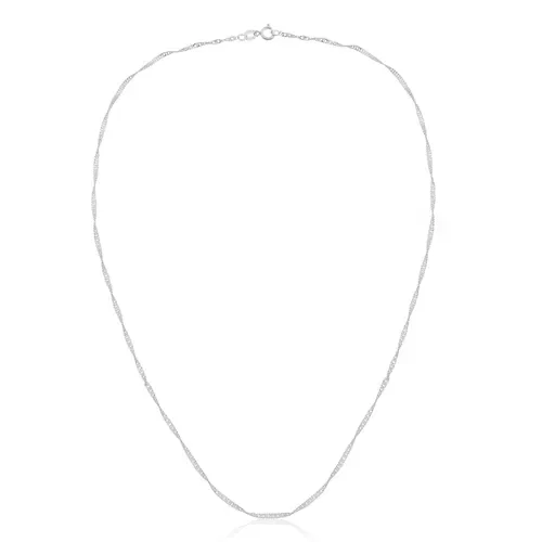 Corrente Singapura em Ouro Branco 18k, 40cm — imagem 1