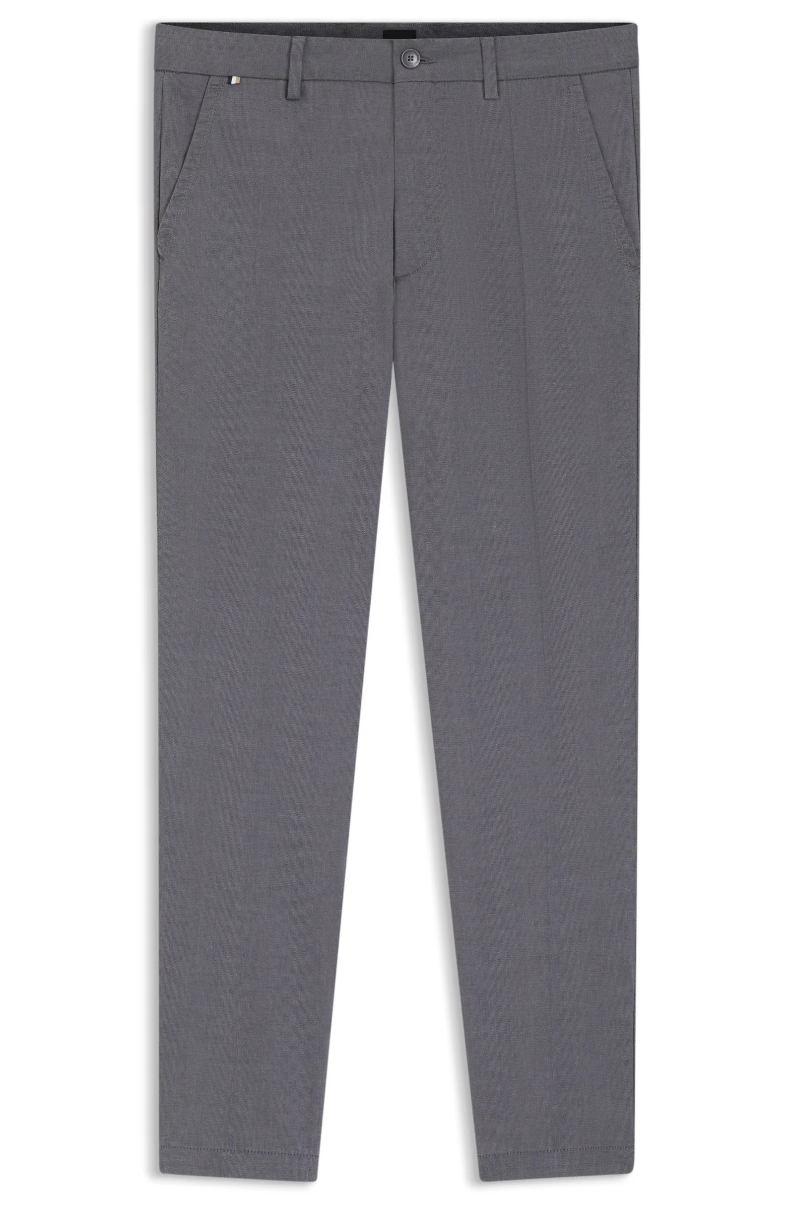 Calça Slim Fit Em Algodão Dobby