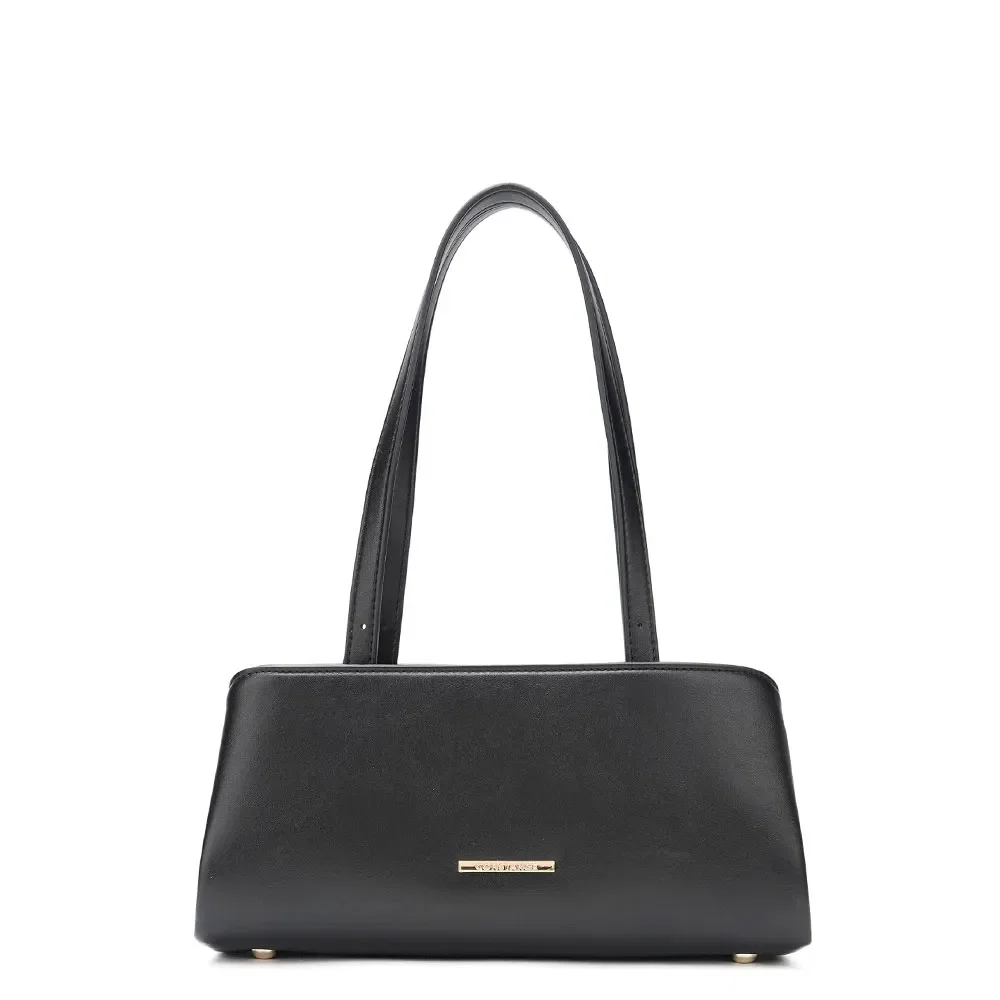 Bolsa de Ombro Fecho Vintage Preta