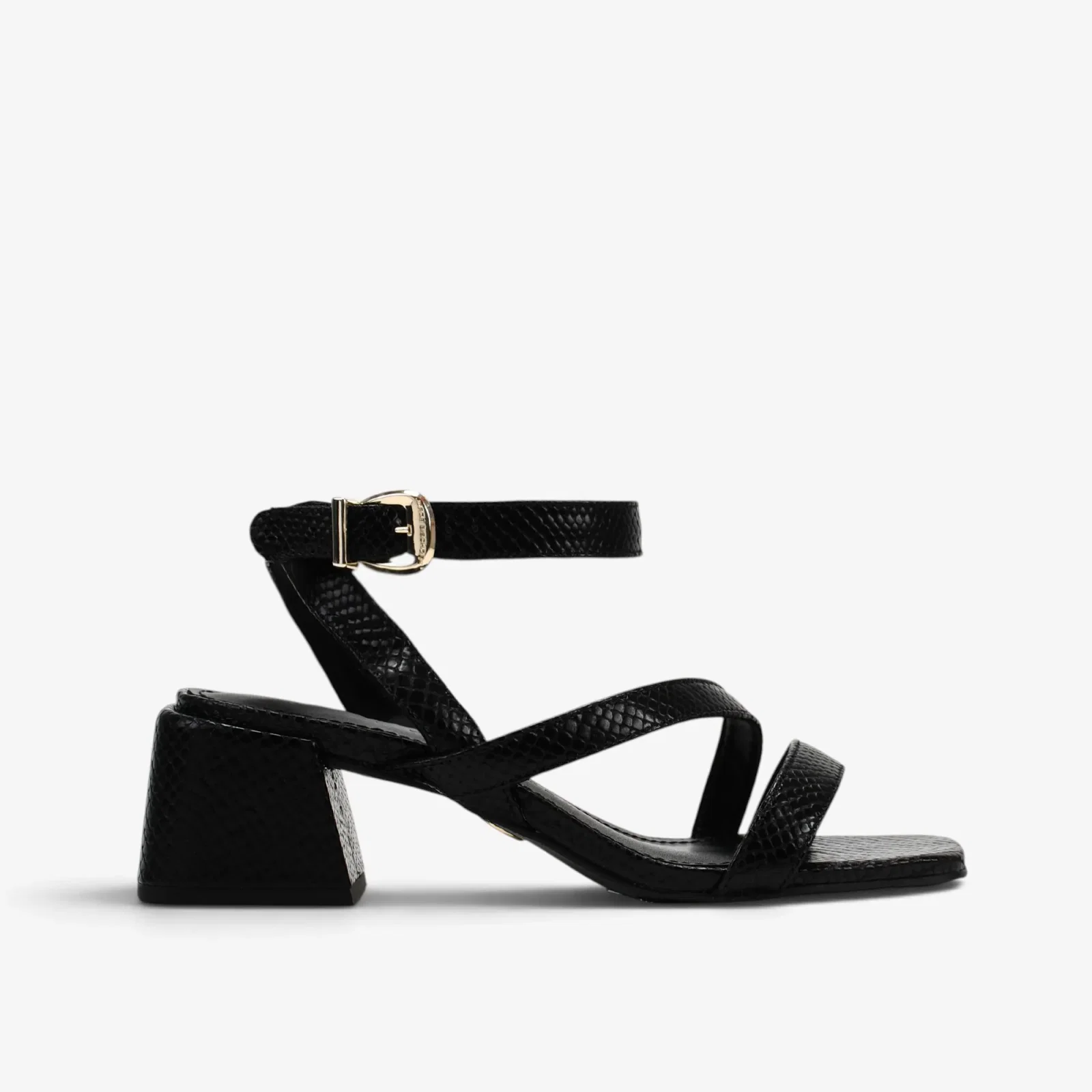 Sandália Preto Couro Snake — imagem 1