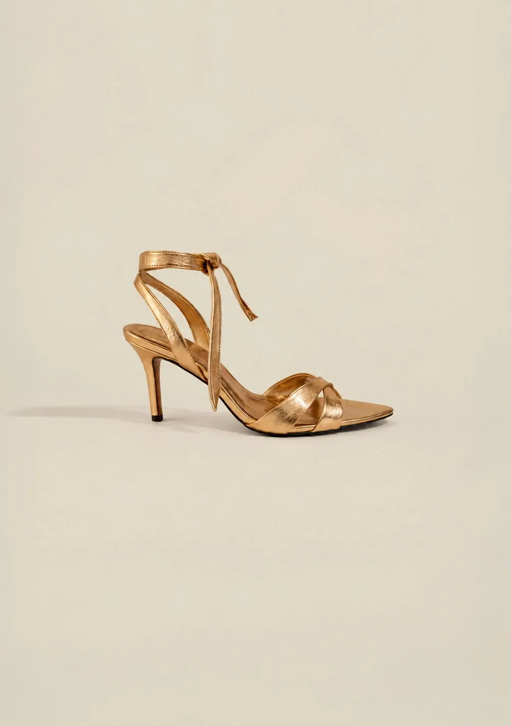 Sandália Salto Arábica Dourado