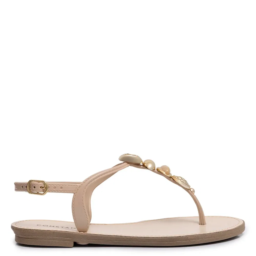 Rasteira Off White Enfeites