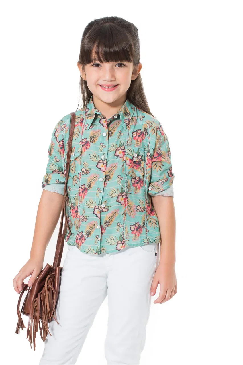 Camisa Hibisco Listrado Menina