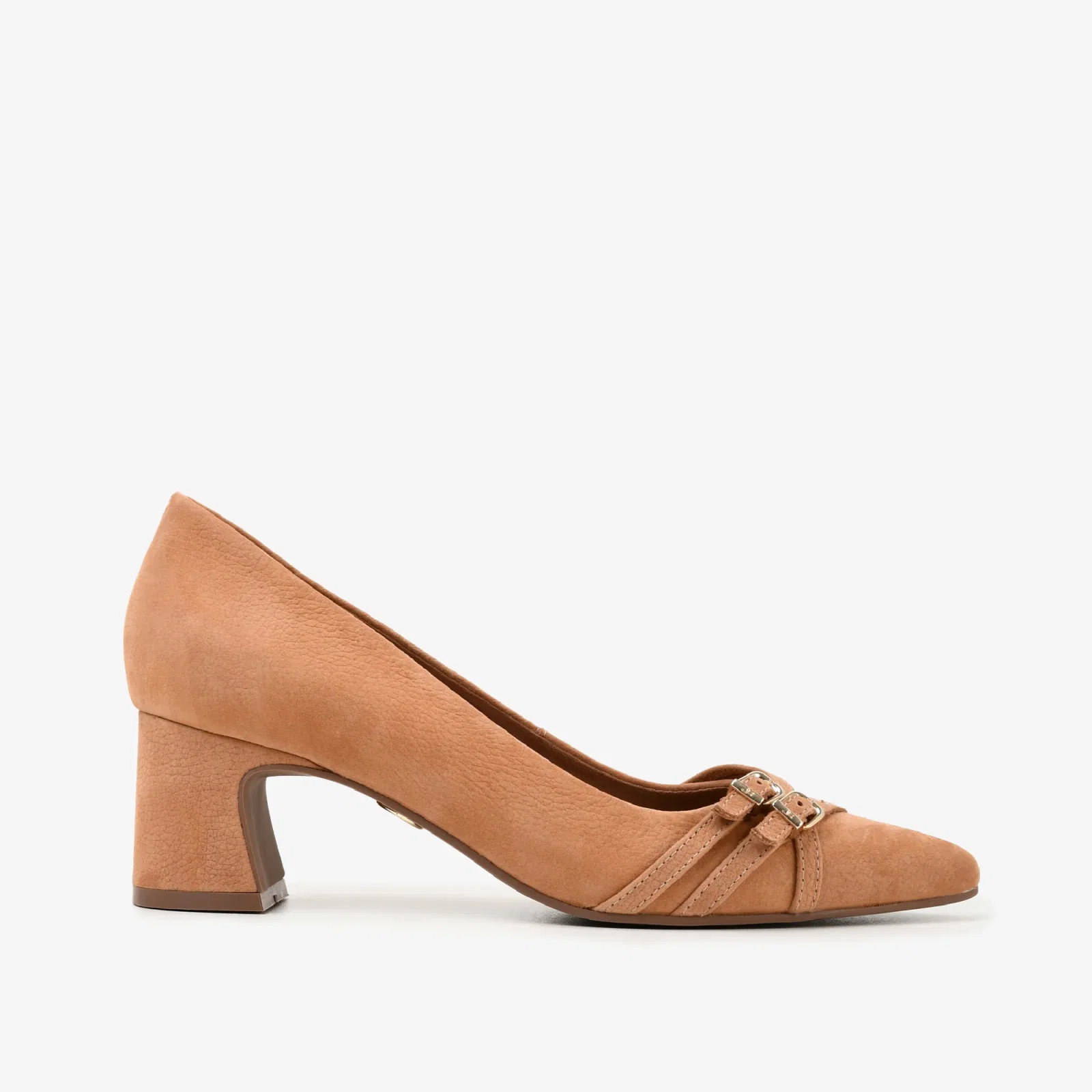 Scarpin Caramelo Trigo Couro Nobuck