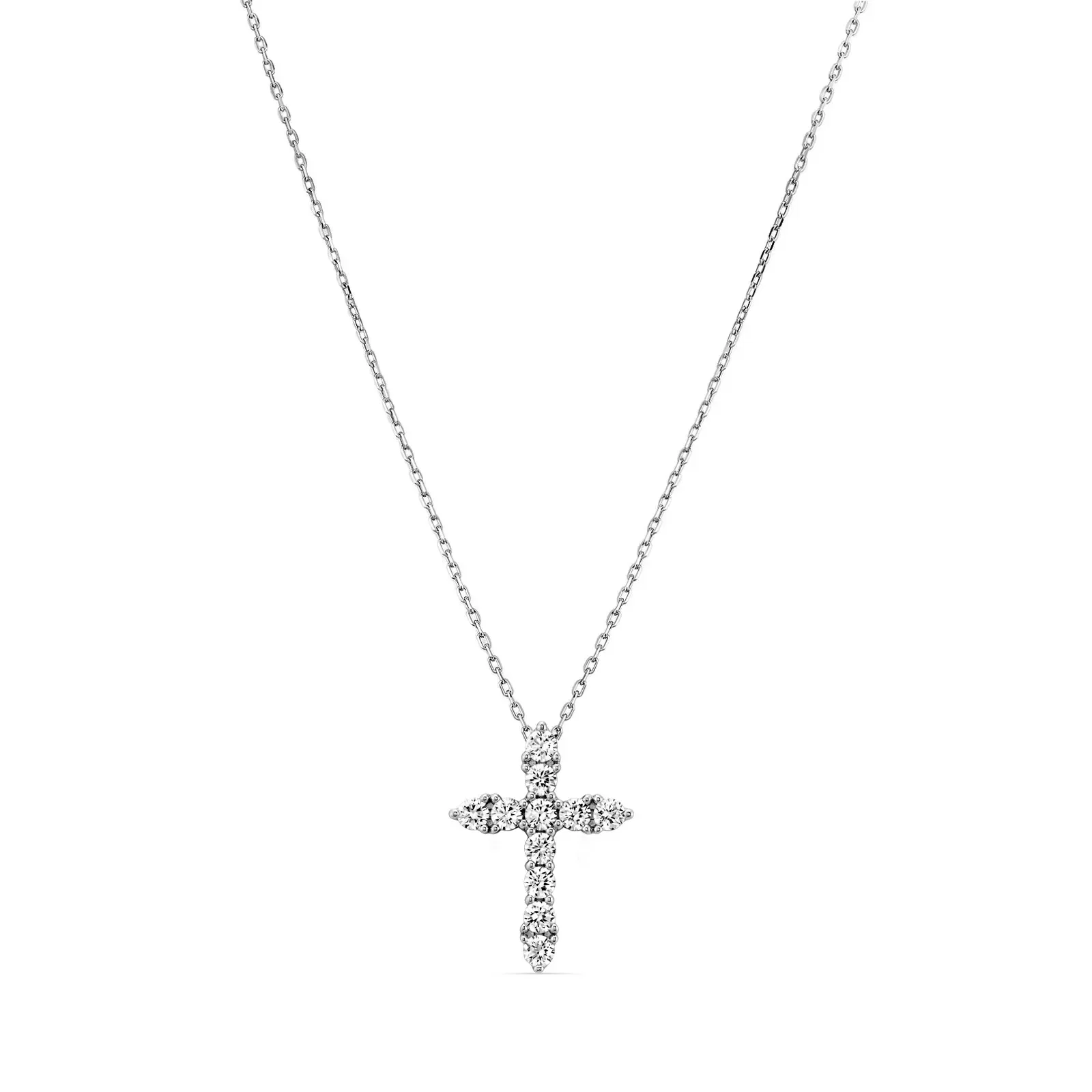 Colar Life Cruz em Prata 925 com Zircônia Incolor — imagem 1