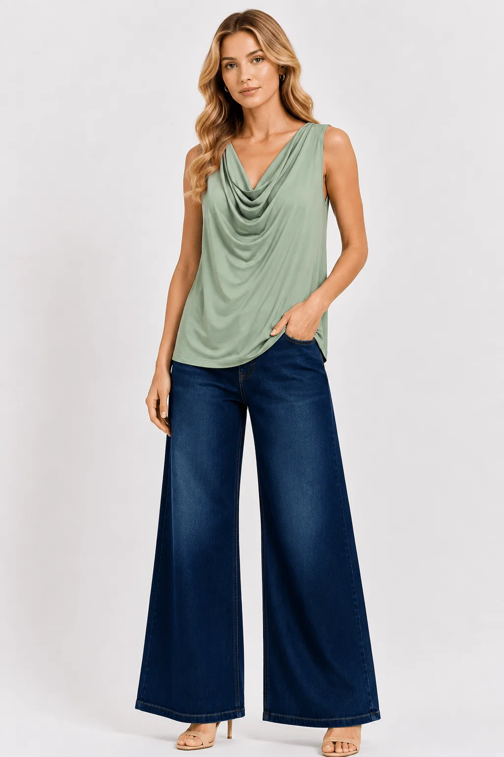 Blusa Sem Manga Gola Degagê - Verde