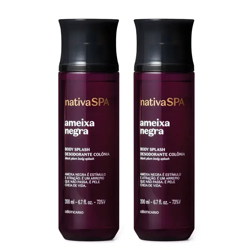 Combo Body Splash Ameixa Negra 200ml (2 itens)