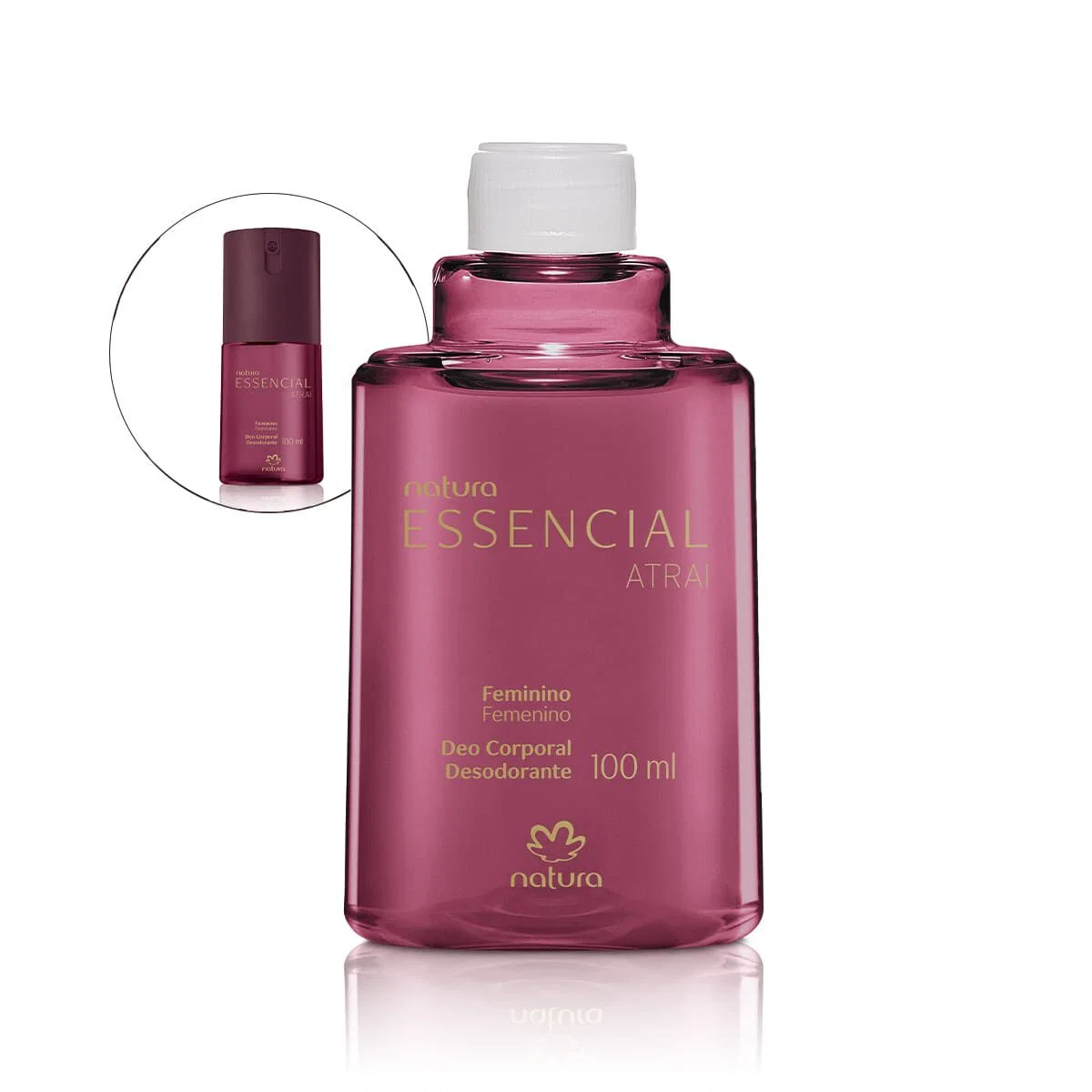 Refil Desodorante Corporal Essencial Atrai Feminino 100 ml — imagem 1
