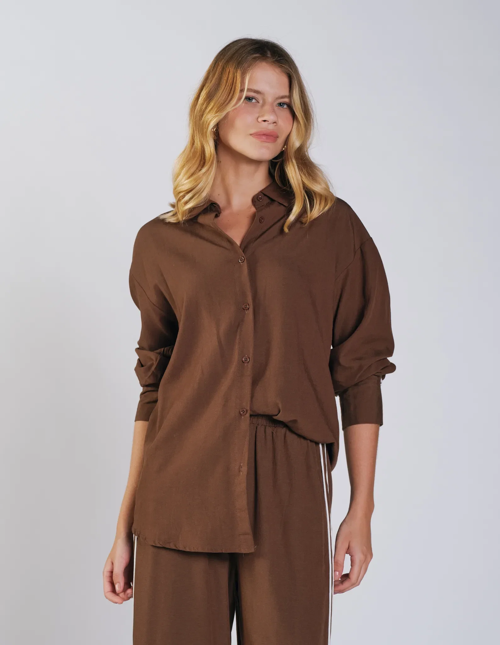 Camisa Ampla Vivos - Marrom