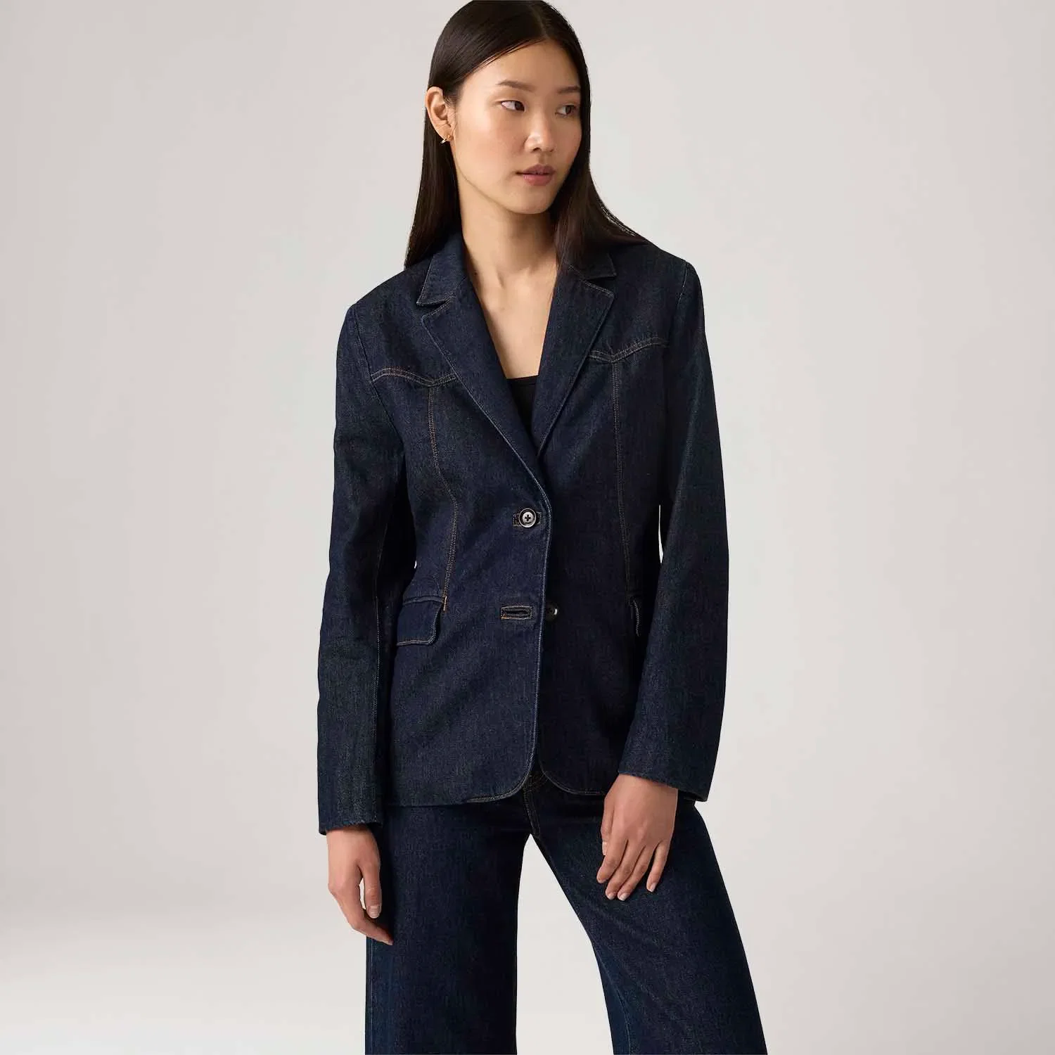 Blazer Jeans Levi's® Paloma Western Lavagem Escura