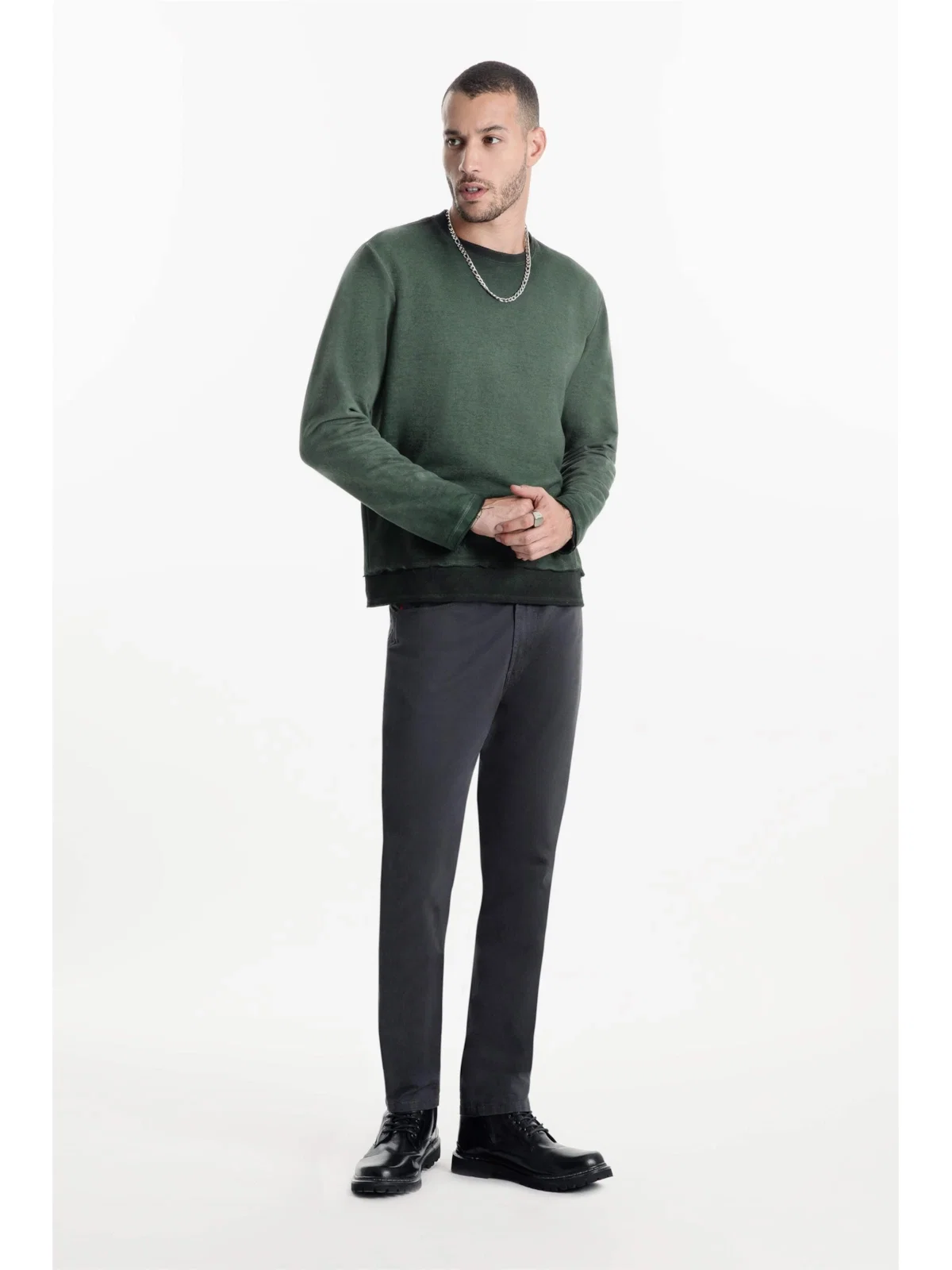 Calça Color Twill Power Slim Grafite