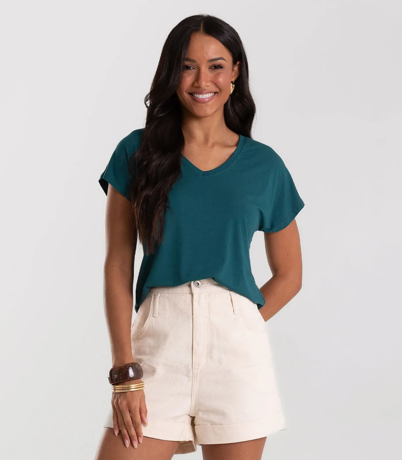 Blusa Feminina Viscotorcion Rovitex Verde
