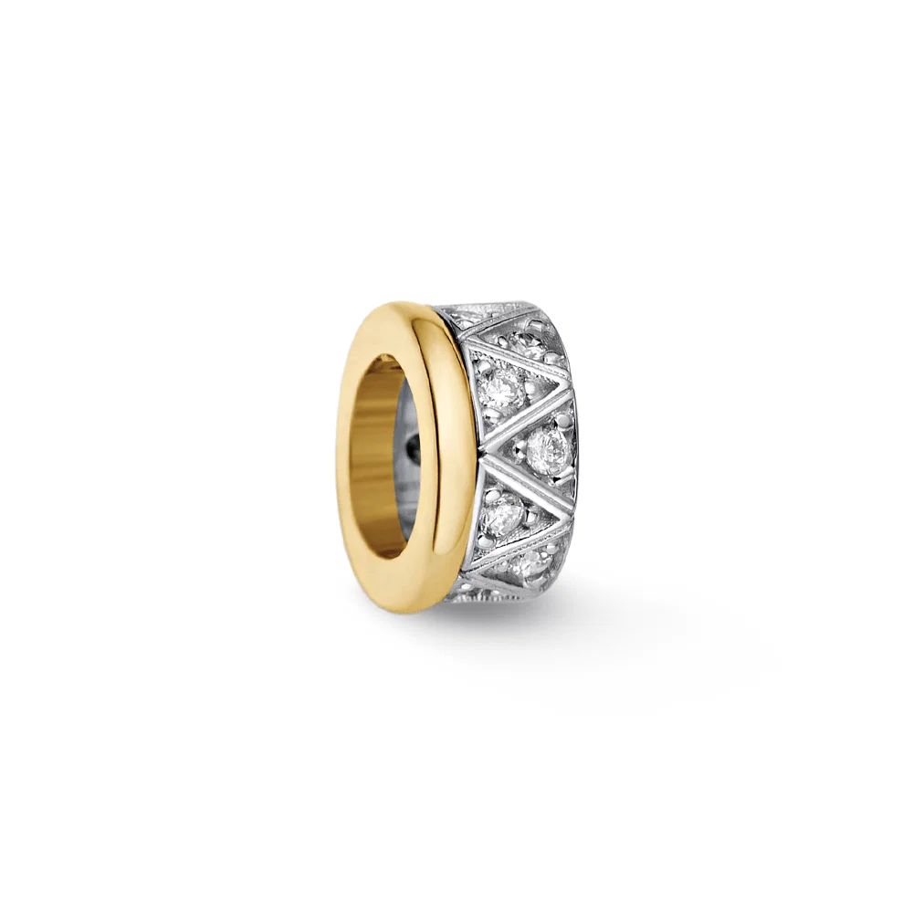 Pingente Icona em Ouro Amarelo e Ouro Branco 18k com Diamantes, 7.2mm — imagem 1