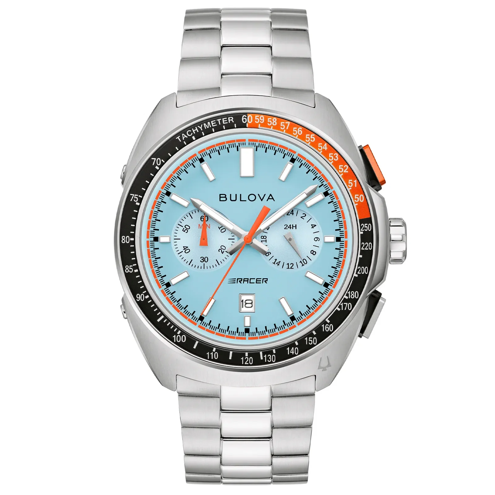 Relógio Bulova Racer Masculino em Aço Prateado 98B432N