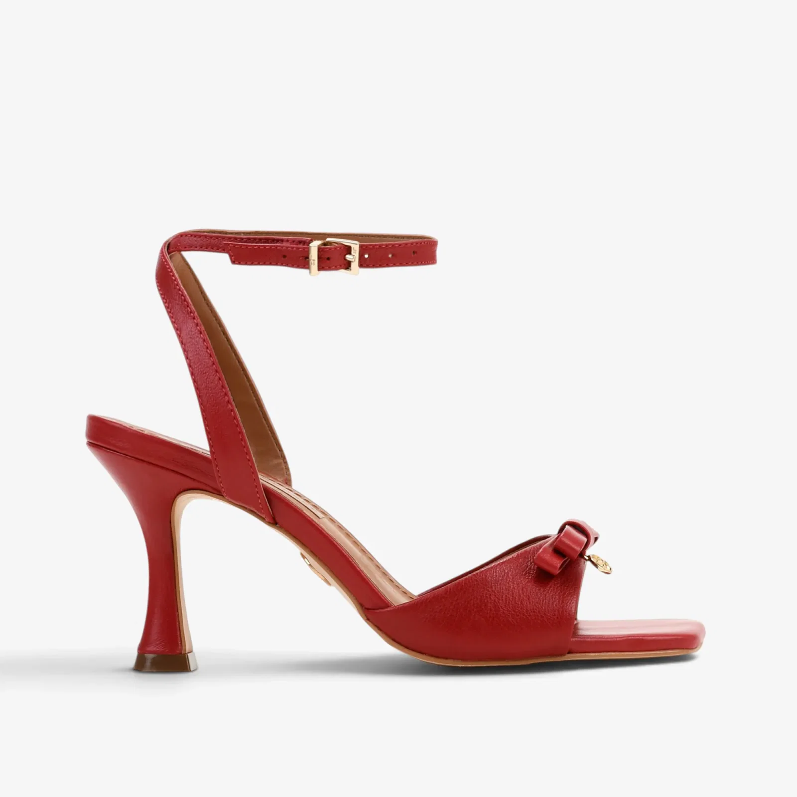 Sandália Vermelho Couro