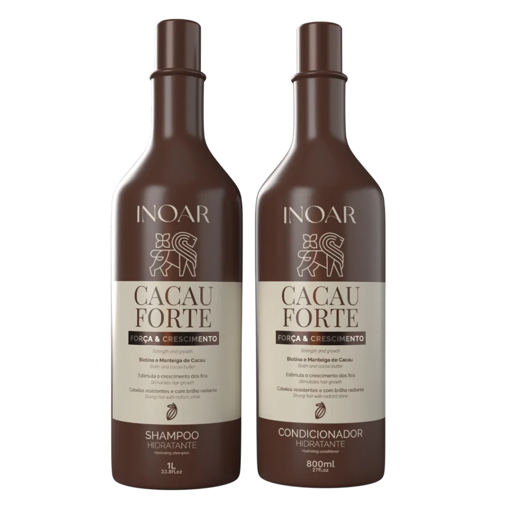 Kit Shampoo 1L + Condicionador 800ml Inoar Cacau Forte