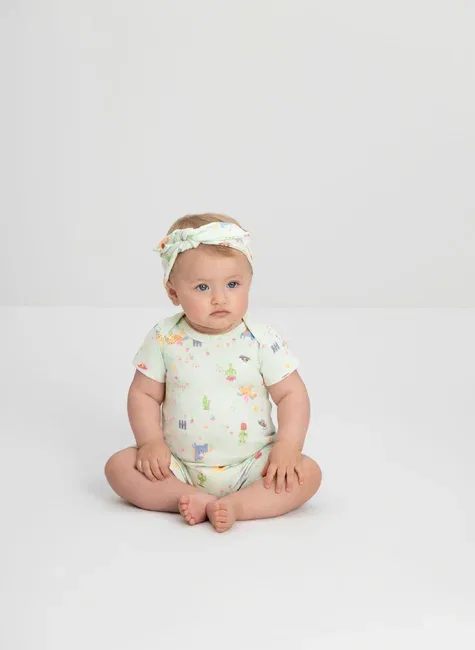Faixa de Cabelo Essentials em Suedine para Menina (Verde) Up Baby