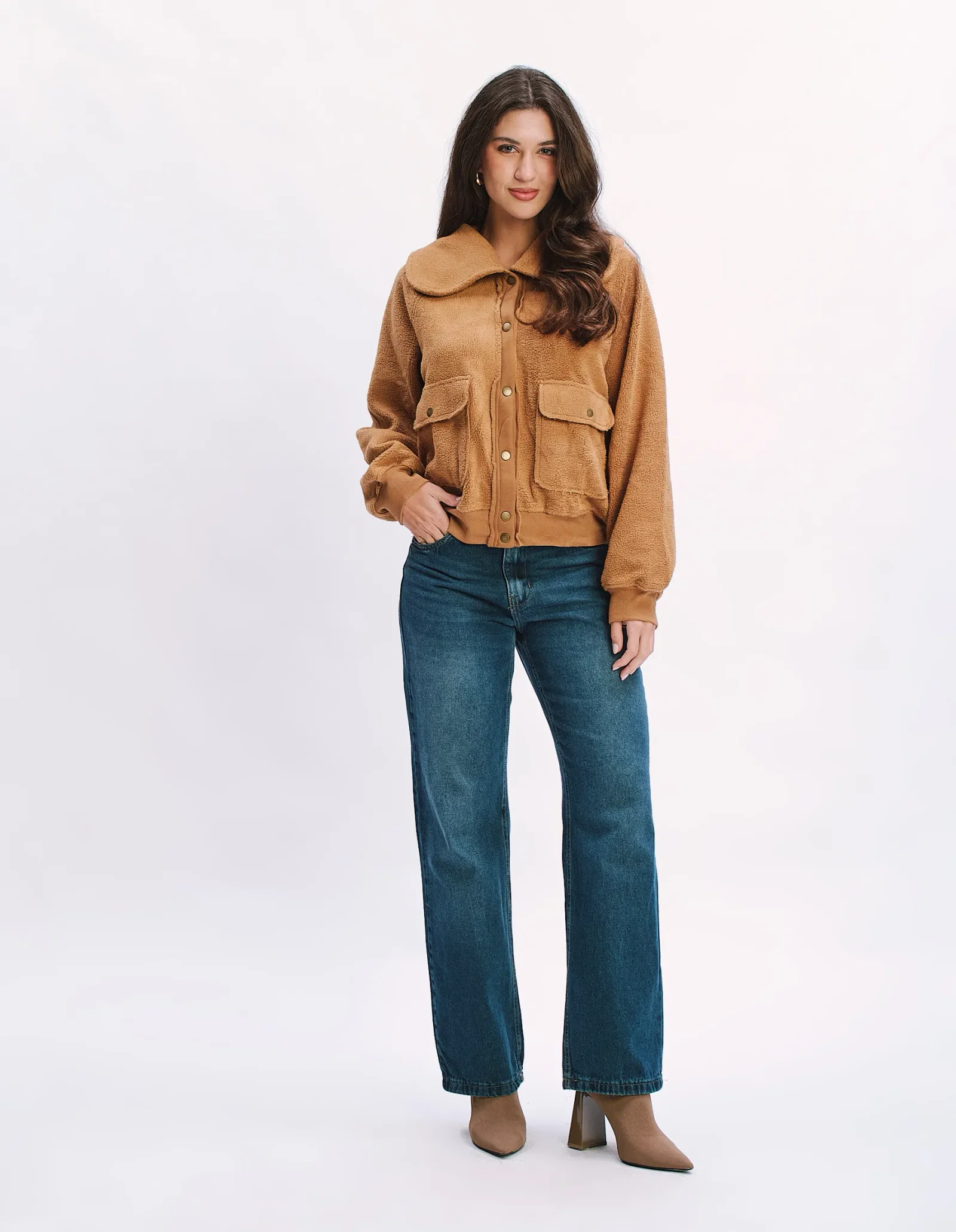 Jaqueta Oversized Bomber - Marrom
