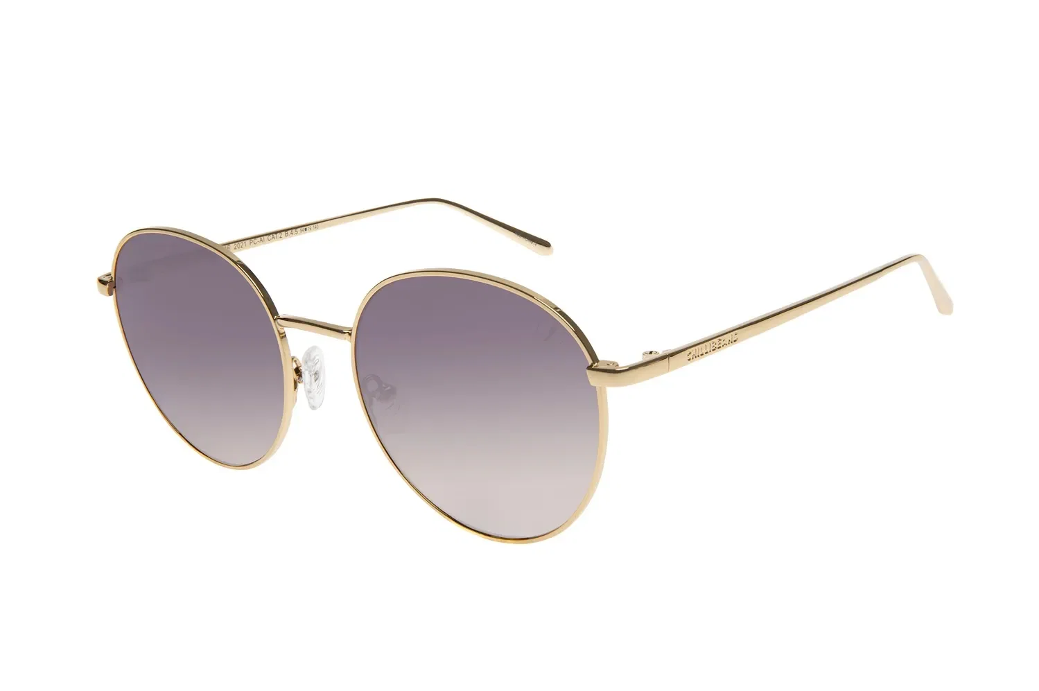 Óculos de Sol Feminino Chilli Beans Redondo Banhado a Ouro 18k Dourado — imagem 1