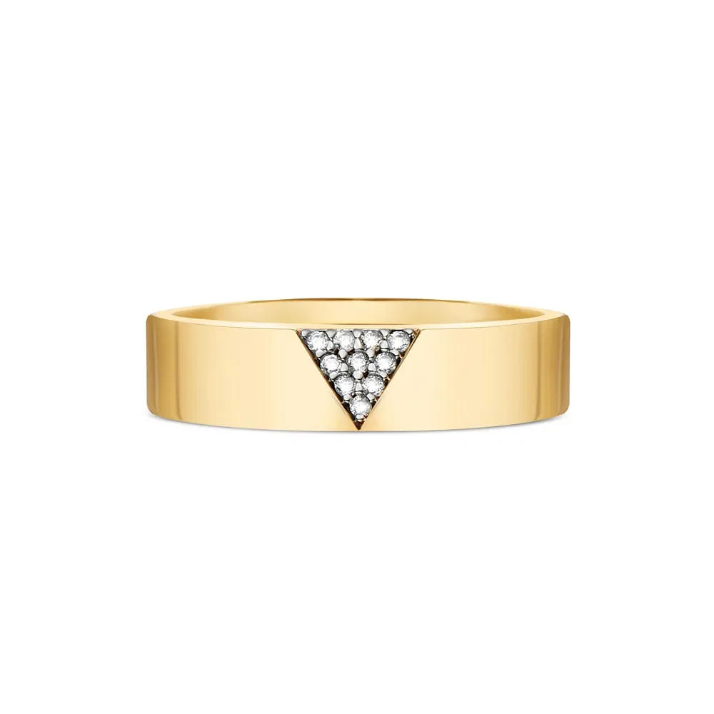Anel Vivara em Ouro Amarelo 18k com Diamantes 0,04ct, 4mm — imagem 1