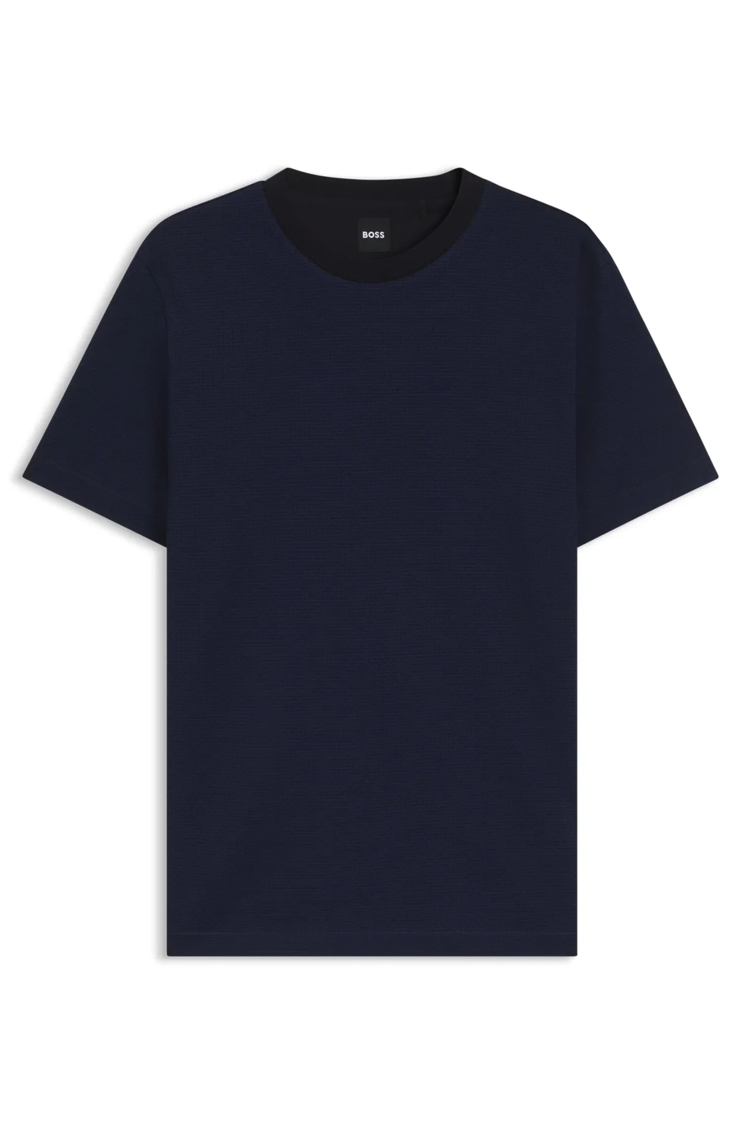 Camiseta Com Jacquard Geométrico Em Algodão Mercerizado — imagem 1