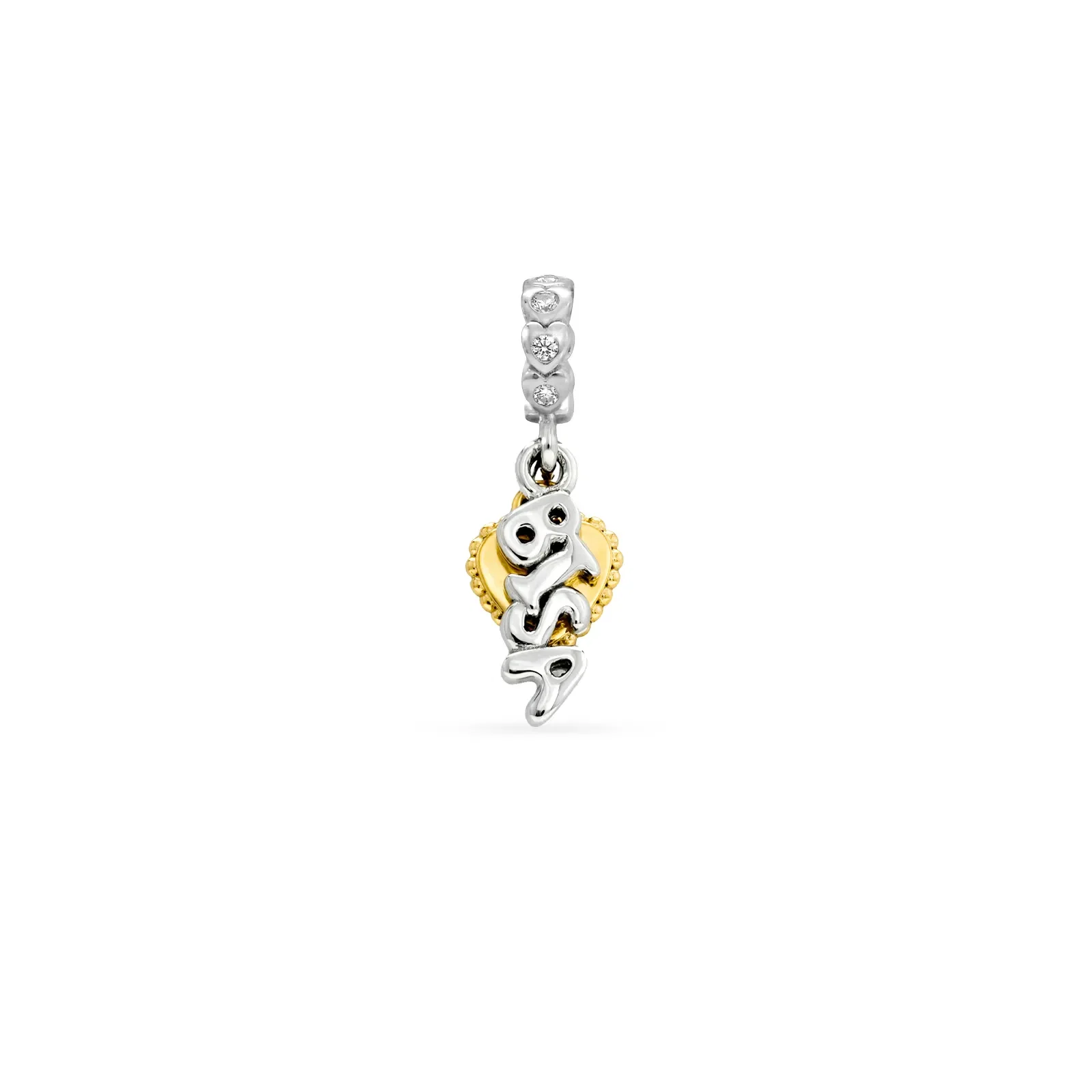 Pingente Life Mama Bisa em Prata 925 com Banho de Ouro Amarelo 18k e Zircônia Incolor — imagem 1
