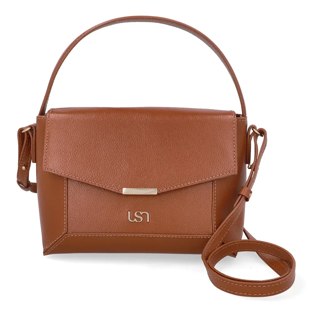 Bolsa Tote Couro Marrom Alça Mão
