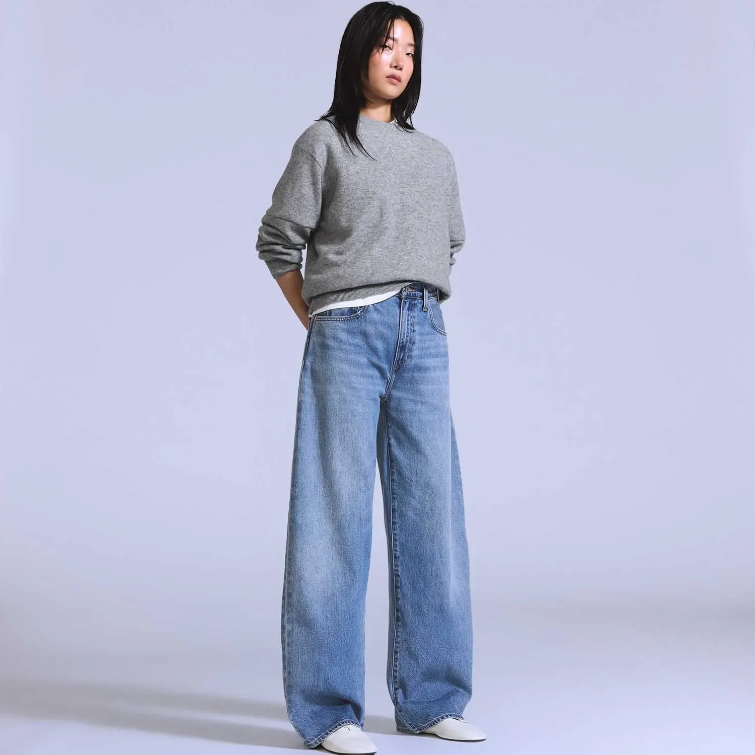 Calça Jeans Levi's® Blue Tab Drop Barrel Lavagem Média — imagem 1