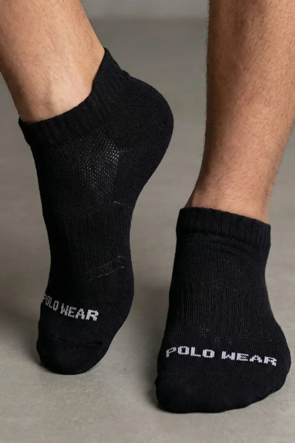 Kit 3 Pares Meias Confortáveis Cano Curto Polo Wear Preto