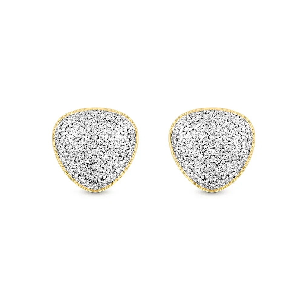 Brinco Bold em Ouro Amarelo 18k com Diamantes — imagem 1