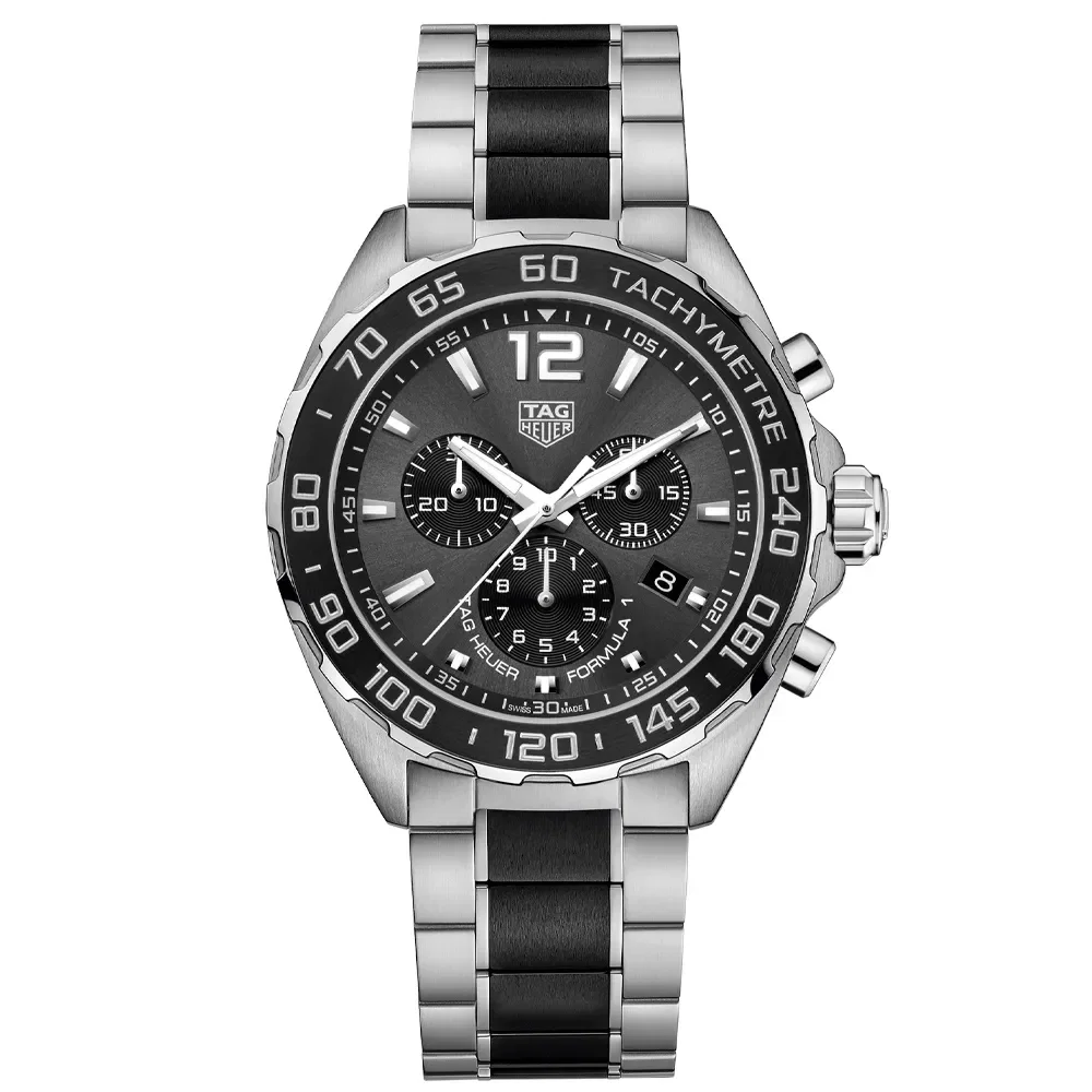 Relógio Tag Heuer Formula 1 Chronograph Masculino em Aço Prateado e Preto CAZ1011.BA0843 — imagem 1