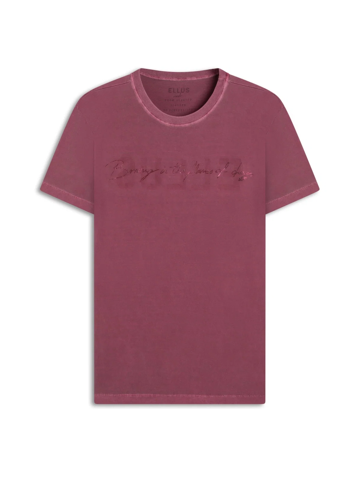 T-Shirt Washed Ellus Classic Bordeaux