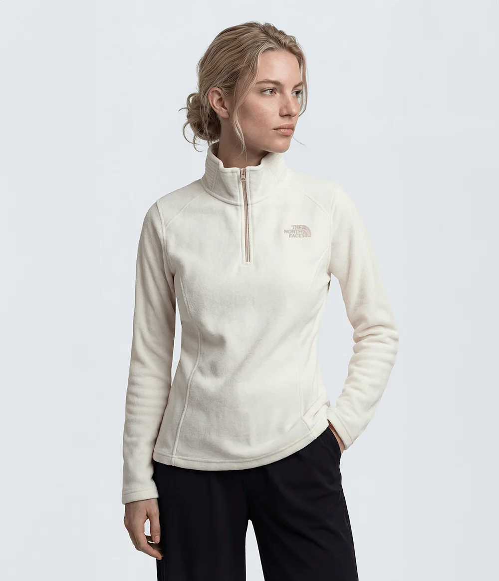Fleece Feminino Glacier 1/4 Zip White Dune — imagem 1