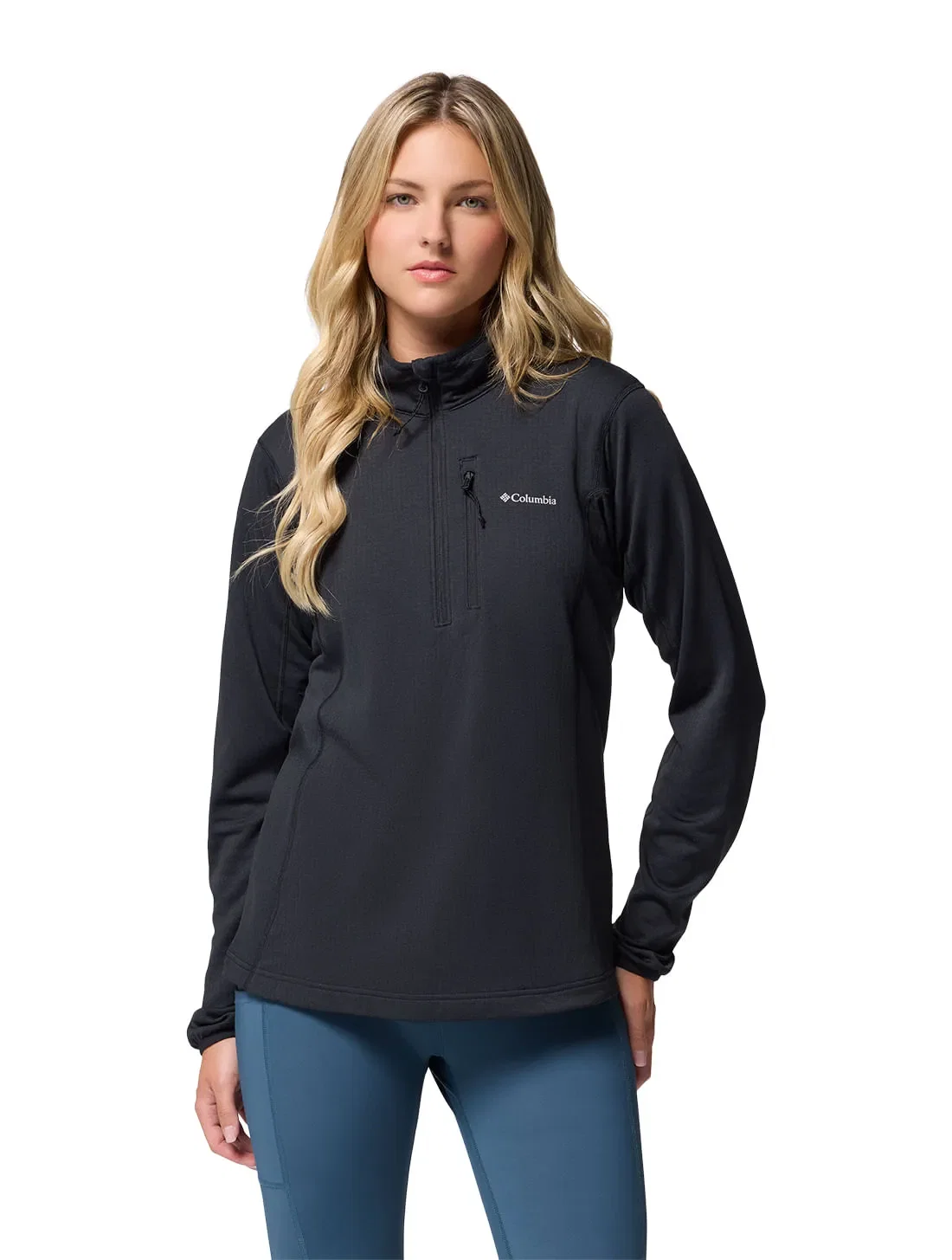Blusa Fleece Columbia Feminina Essential Hike™ Grid Half Zip