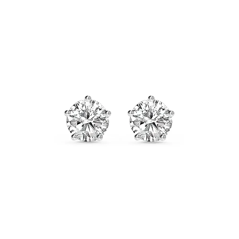 Brinco Solitário Cielo em Ouro Branco 18k com Diamante de Laboratório 4 ct — imagem 1