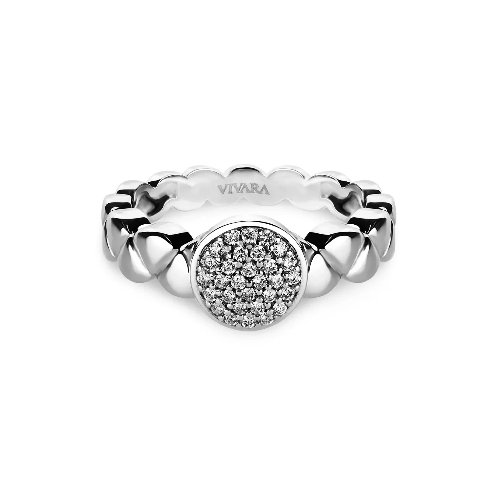 Anel Icona em Ouro Branco 18k com Diamantes, 0,15ct — imagem 1
