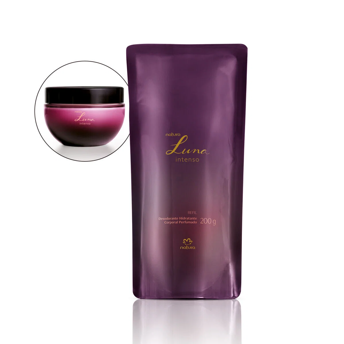 Refil Desodorante Hidratante Corporal Perfumado Luna Intenso 200 ml
