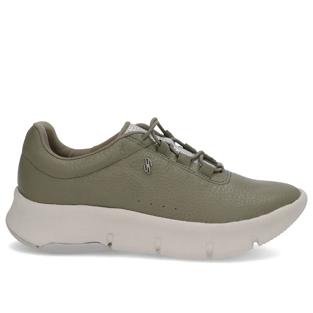 Tênis Casual Verde Couro Impulse