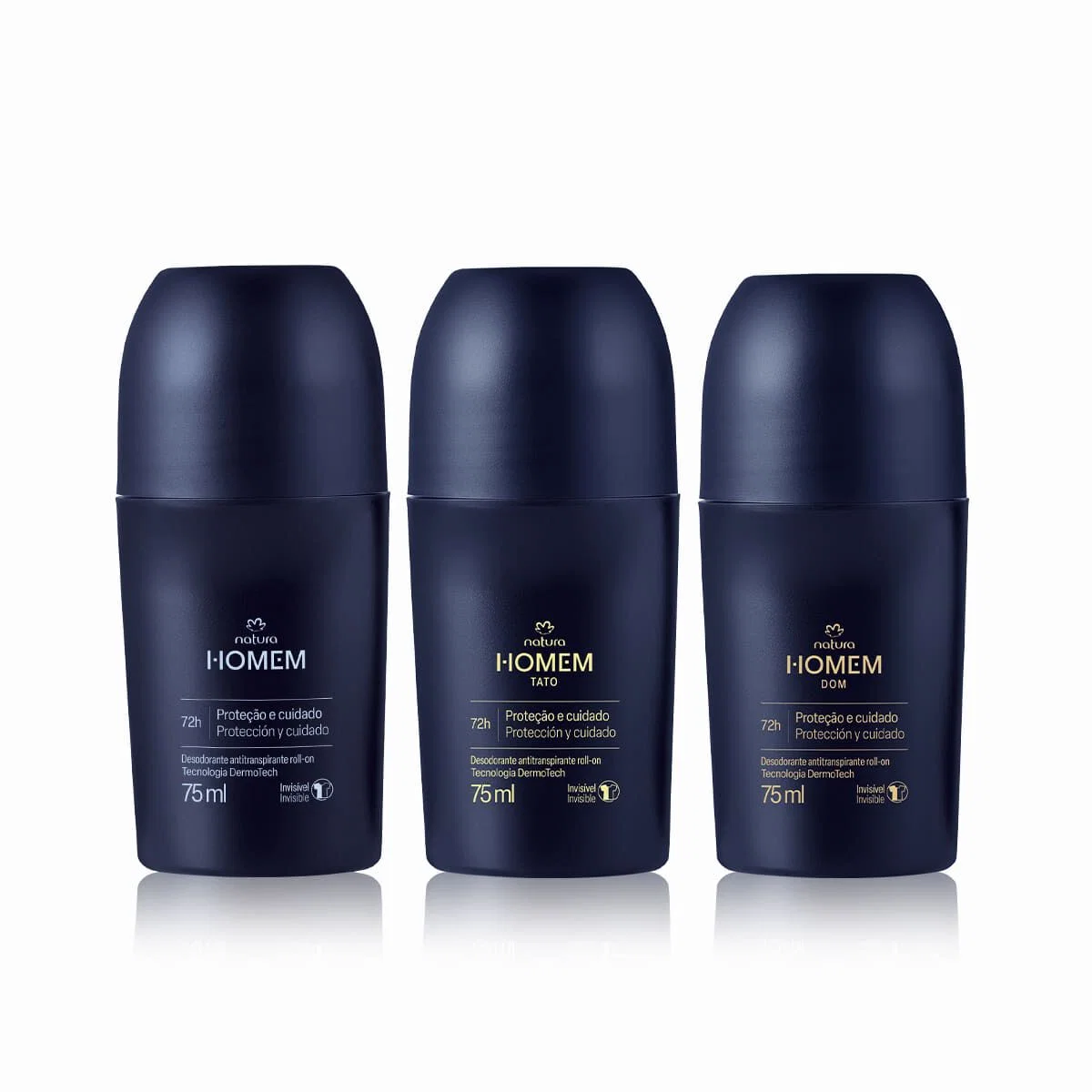 Kit Desodorantes Antitranspirantes Roll-On Natura Homem (3 produtos)
