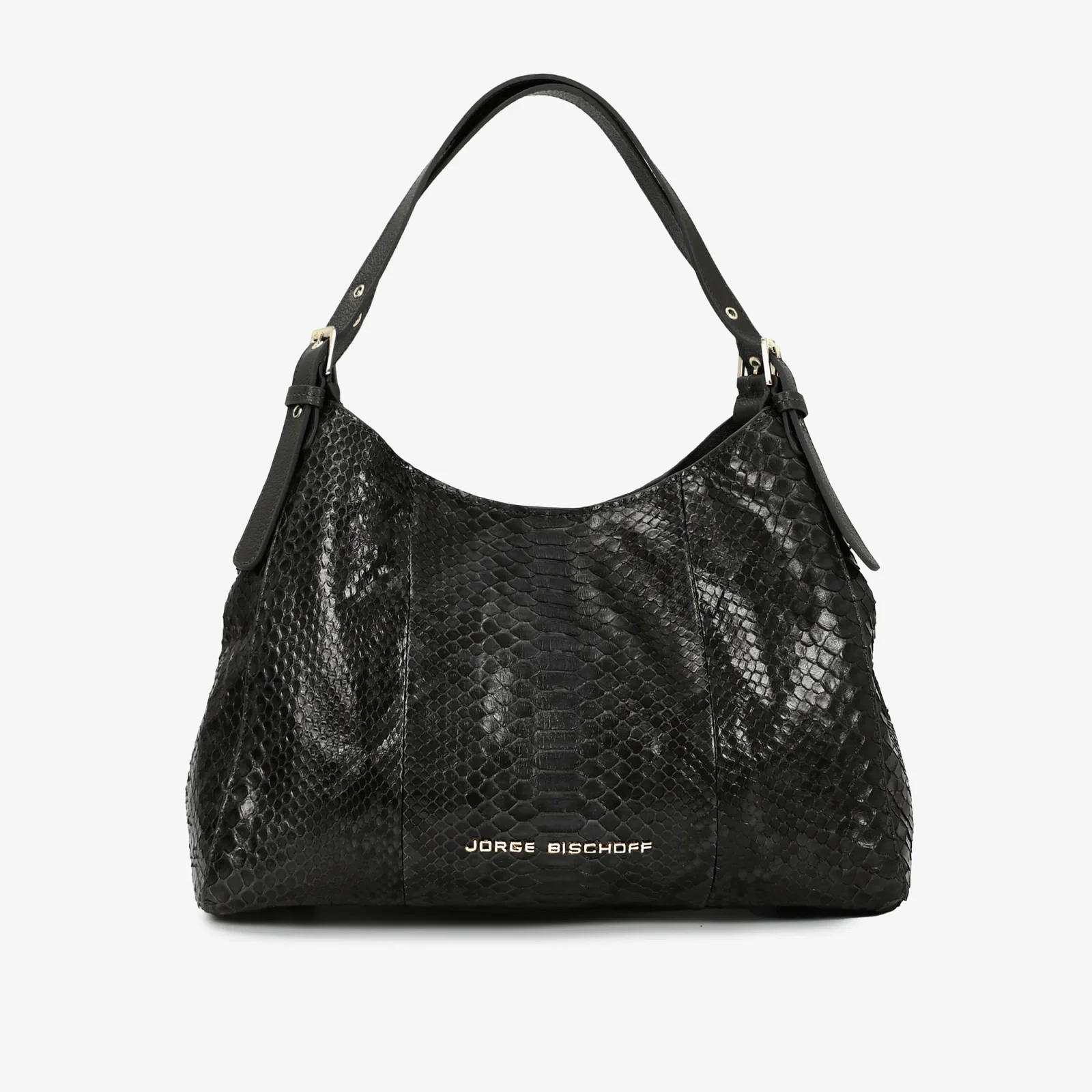 Bolsa Hobo Preto Cobra Python