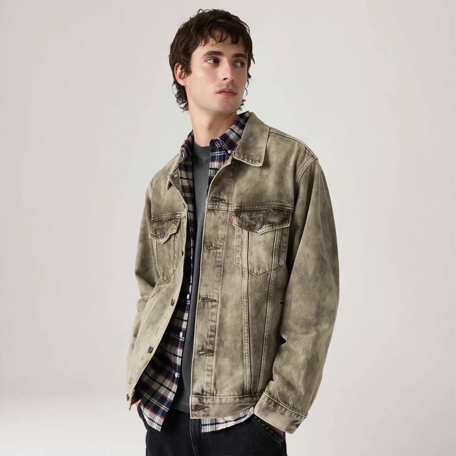 Jaqueta Jeans Levi's® Trucker Relaxed Marrom — imagem 1