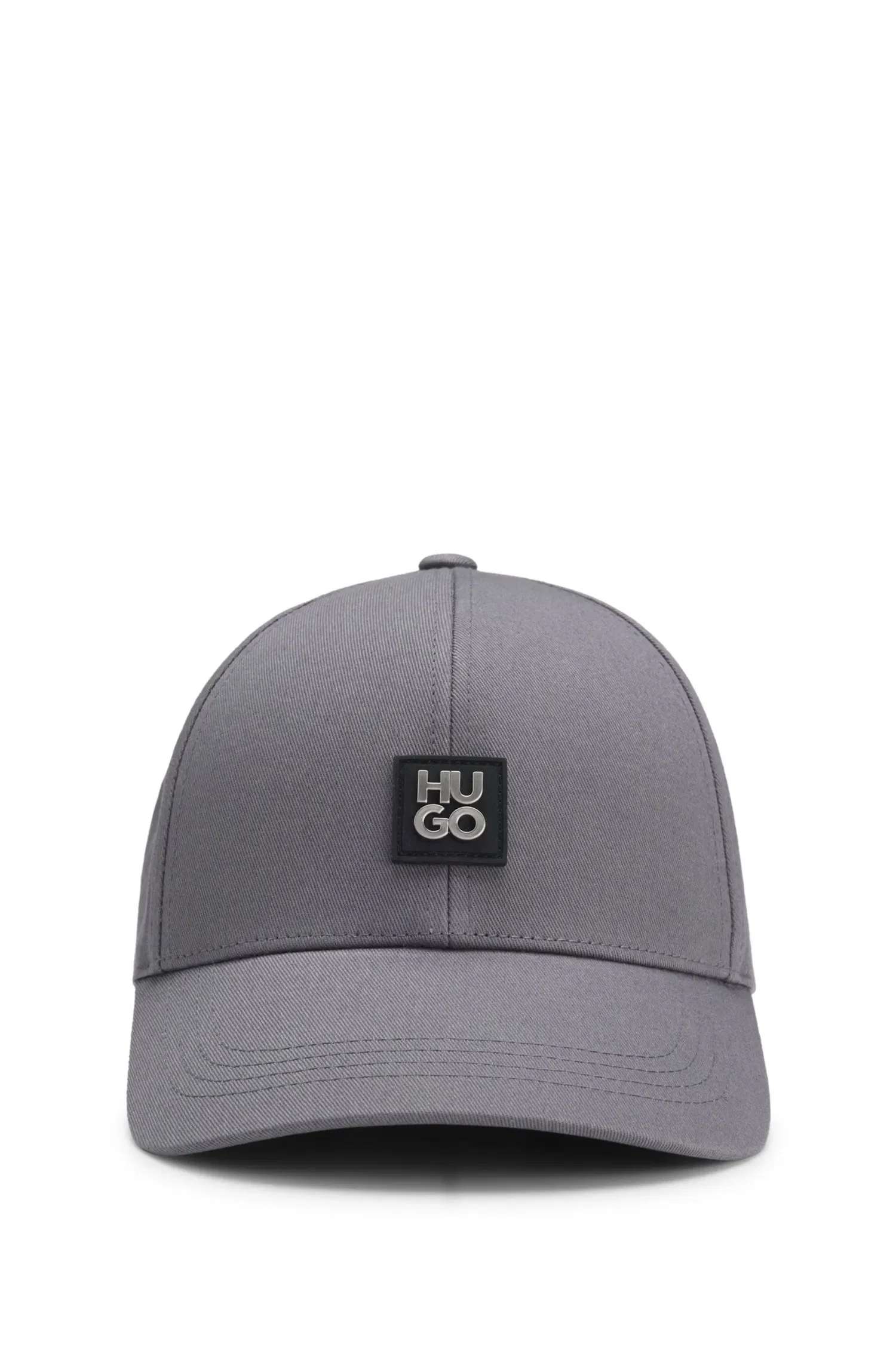 Boné De Algodão Com Logo Sobreposto