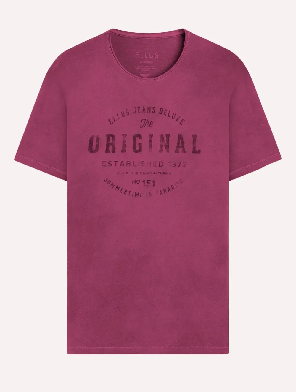 Camiseta Ellus Masculina Cotton Touch Paradise Rosa Escuro