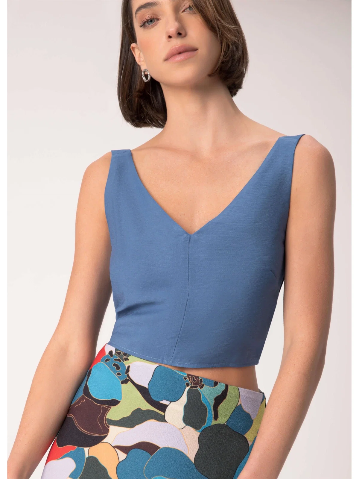 Top Alfa Texture Azul Jeans