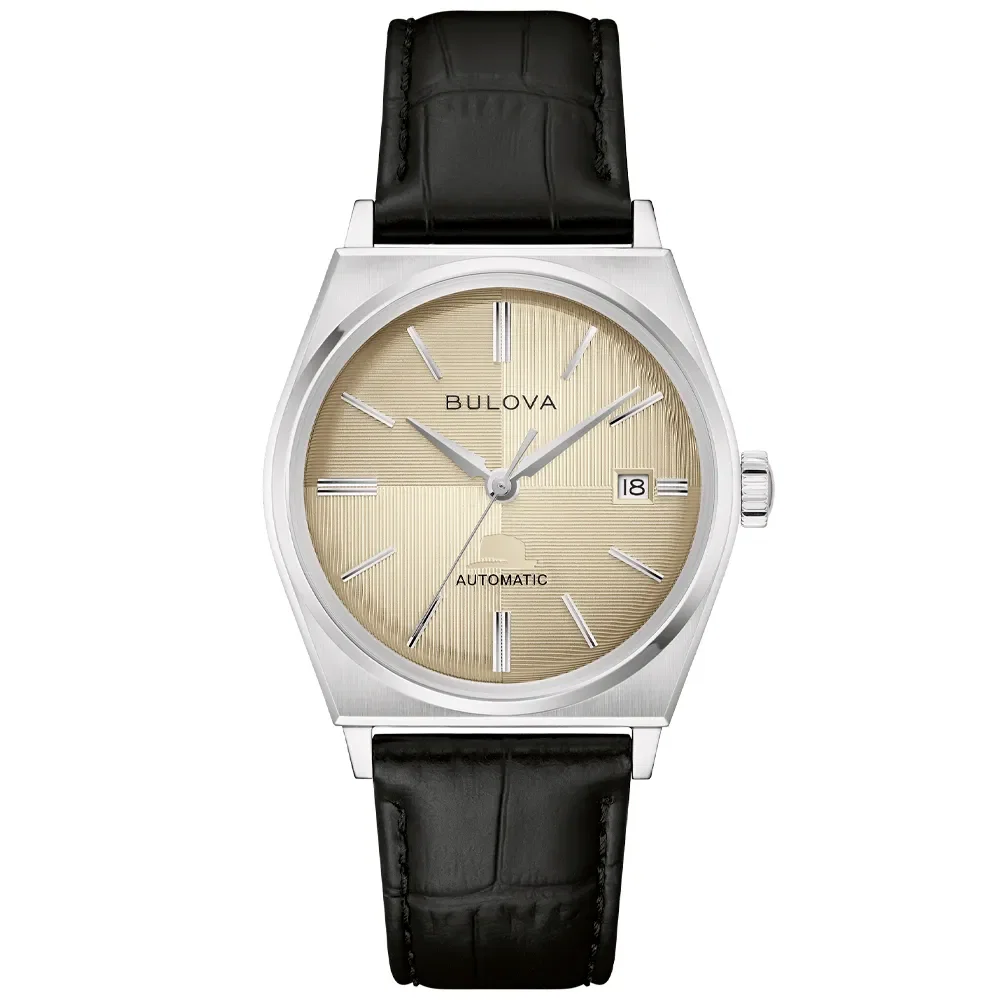 Relógio Bulova Frank Sinatra Automático Masculino em Couro Preto 96B483N — imagem 1