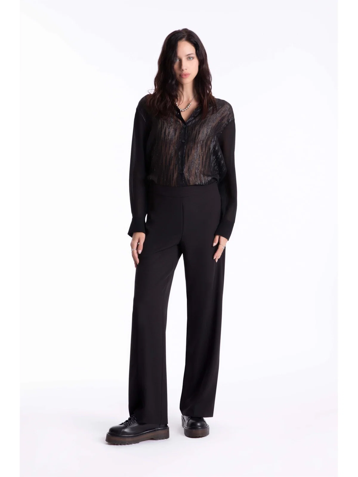 Calça Crepe Way Patheph Ellus Preto — imagem 1
