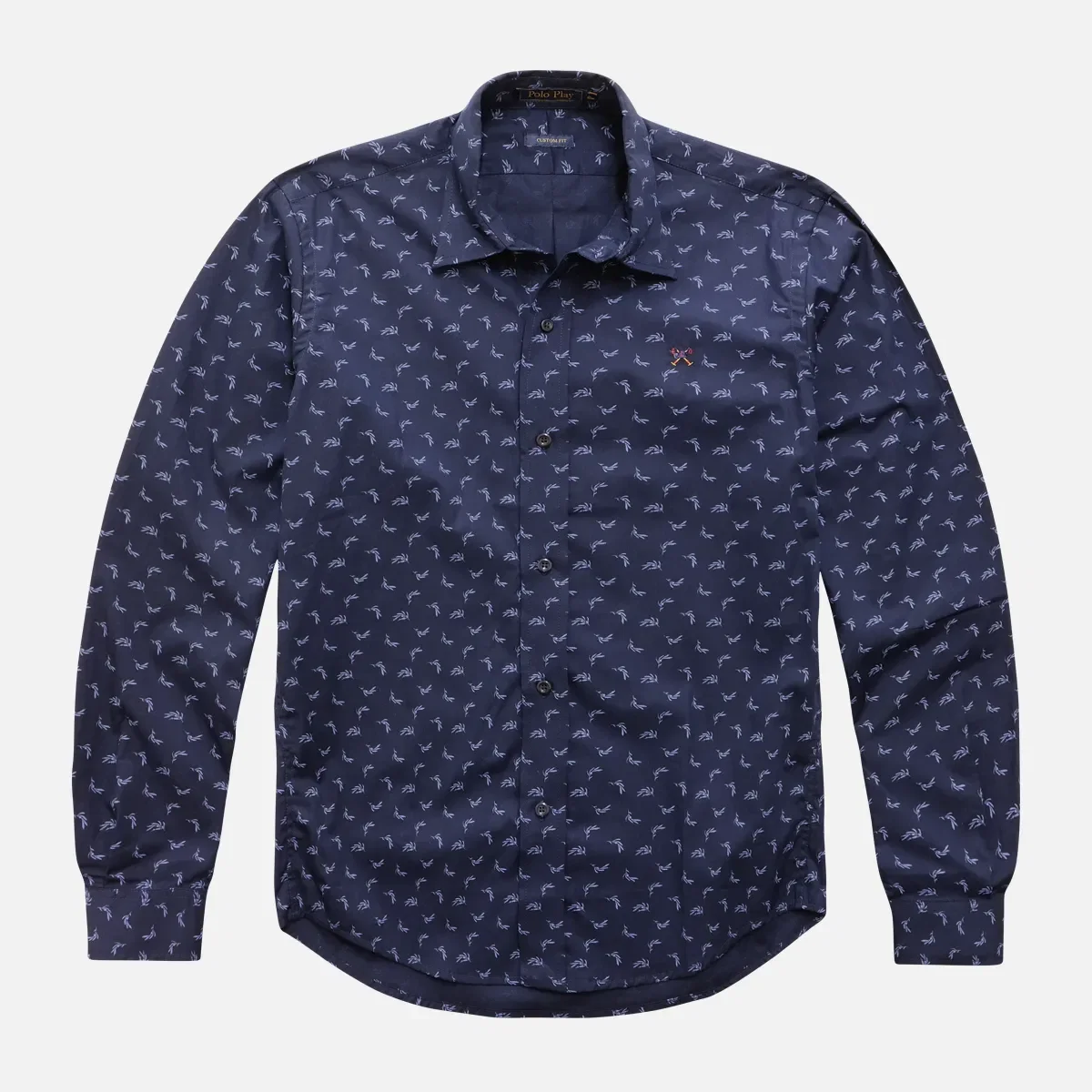 Camisa Custom Print Button-Down Manga Longa
