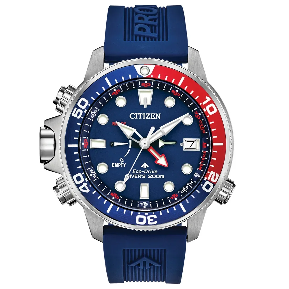 Relógio Citizen Aqualand Masculino em Silicone Azul BN2038-01LN — imagem 1